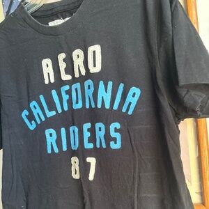 Aeropostale // Black AERO California Riders graphic t-shirt, mens large, vintage